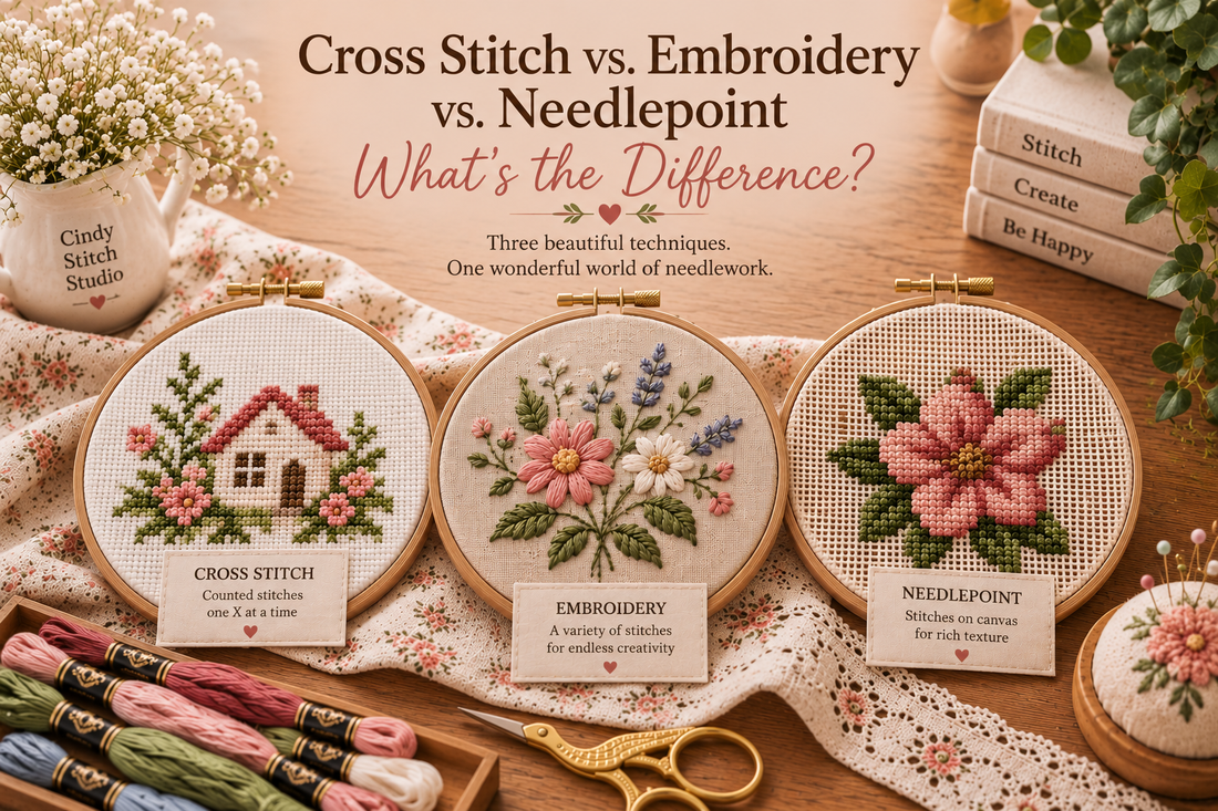 Cross Stitch vs. Embroidery vs. Needlepoint: What’s the Difference?