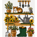 The Cottage Gardener Cross Stitch Pattern