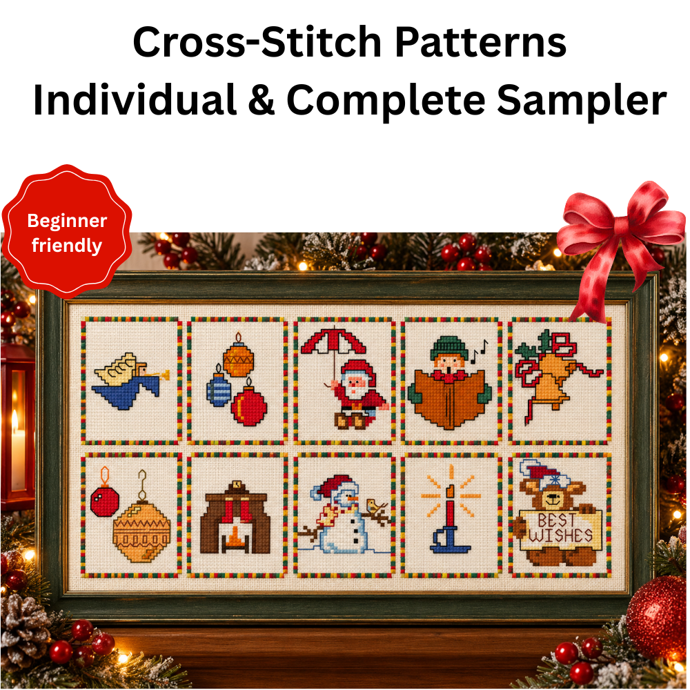 Christmas Minis – 10 Cross Stitch Patterns for Ornaments, Gift Tags & Holiday Décor