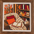 Autumn Reading Nook Cross Stitch Pattern