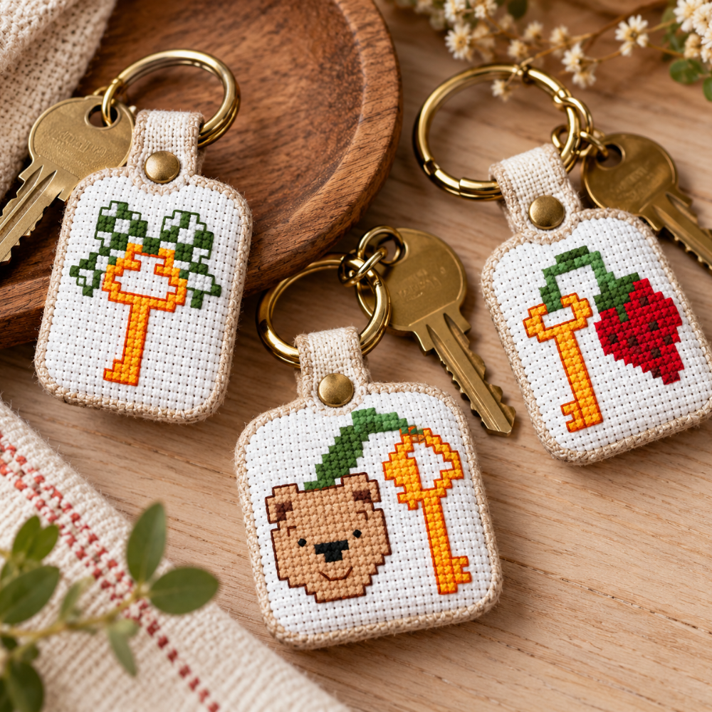 9 Vintage Keys – Mini Cross Stitch Pattern Collection