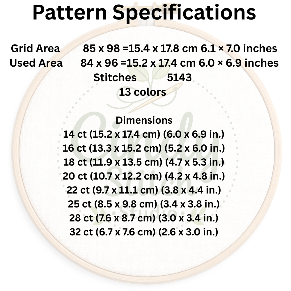 Fall Pumpkin Candle Cross Stitch Pattern