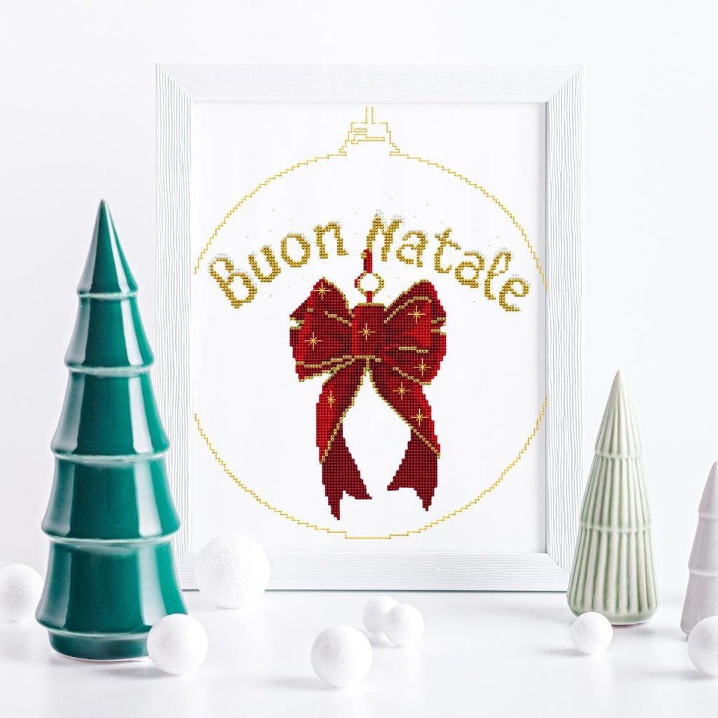 Buon Natale Cross Stitch Pattern PDF digital pattern preview