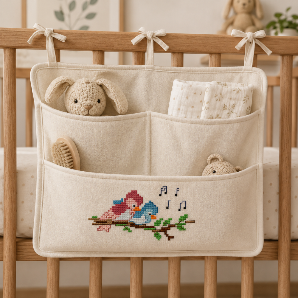 Woodland Nursery Cross Stitch Pattern Bundle, Fawn Bunny & Birds, Baby Room Decor, Baby Gift, PDF Instant Download