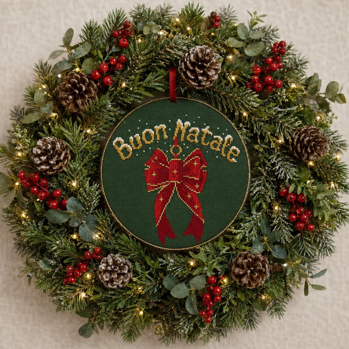 Buon Natale Cross Stitch Pattern PDF digital pattern preview