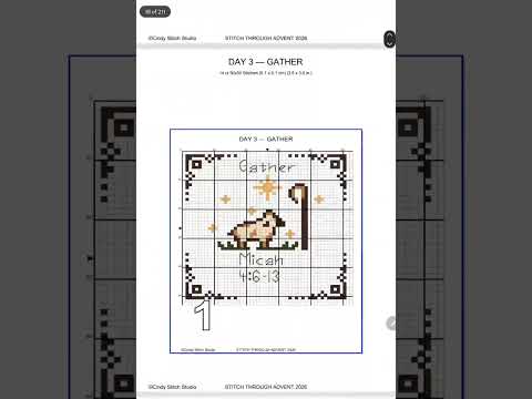 Stitch Through Advent 2026 – 26 Mini Cross Stitch Patterns & Devotional
