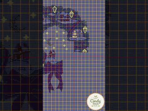 Christmas Village Wreath Cross Stitch Pattern