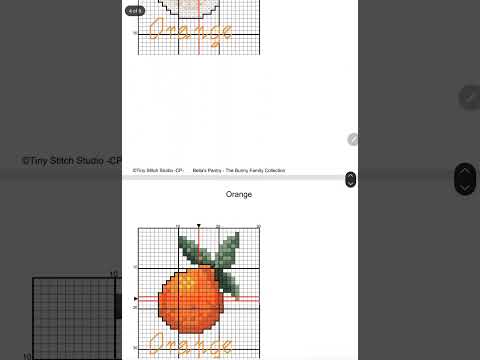 Orange Cross Stitch Pattern PDF, Cottagecore Kitchen Embroidery, Fruit Pattern, Jam Jar Cover, Apron & Kitchen Decor