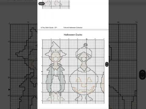 Halloween Mini Duck Cross Stitch Pattern, Cute Goose PDF, Witch, Pumpkin, Ghost, Funny Halloween Decor, Beginner Counted Cross Stitch