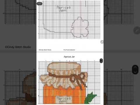 Apricot Jam Jar Cross Stitch Pattern