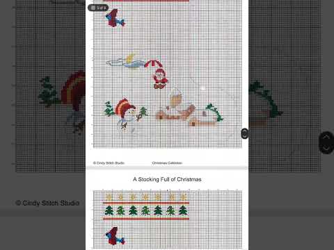 Merry Christmas Stocking Cross Stitch Pattern