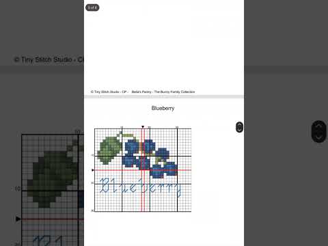 Blueberry Mini Cross Stitch Pattern