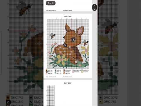 Baby Deer Nursery Cross Stitch Pattern