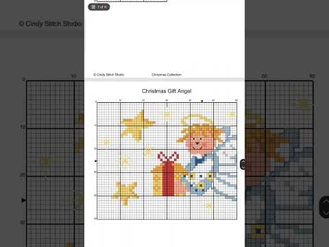 Christmas Gift Angel Cross Stitch Pattern